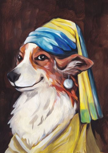 Lady Corgi With Pearl