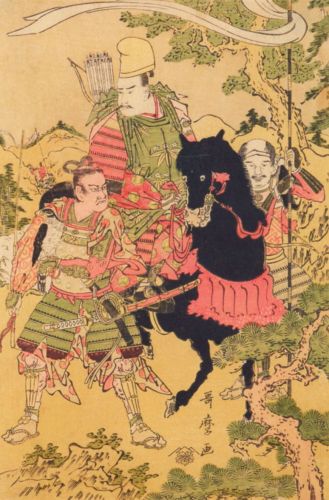 Utamaro Kitagawa - Chief Minamoto-no Yoritomo during the hunt at the foot of Mount Fuji