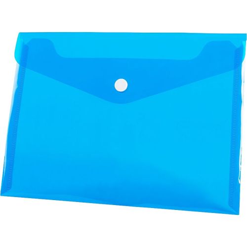 Plastic folder with snap closure - dark blue