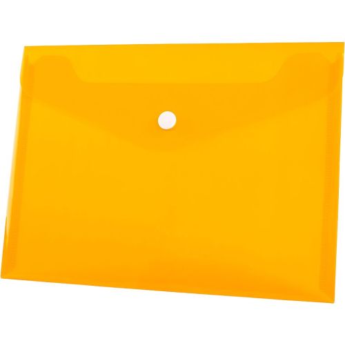 Plastic folder with snap closure - orange