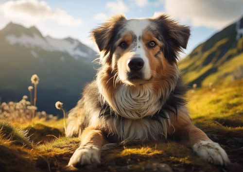 Dog in the Mountains