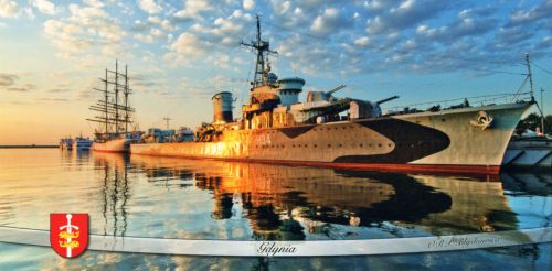 Gdynia - panoramic postcard