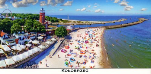 Kołobrzeg - panoramic postcard