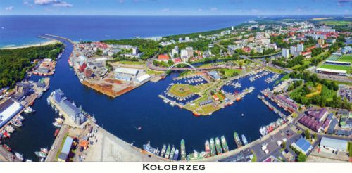 Kołobrzeg - panoramic postcard