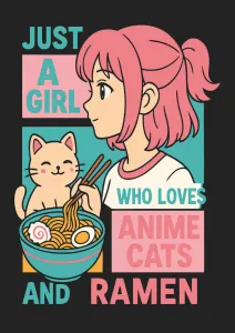 Anime Cats and Ramen