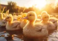 Golden Hour Ducklings