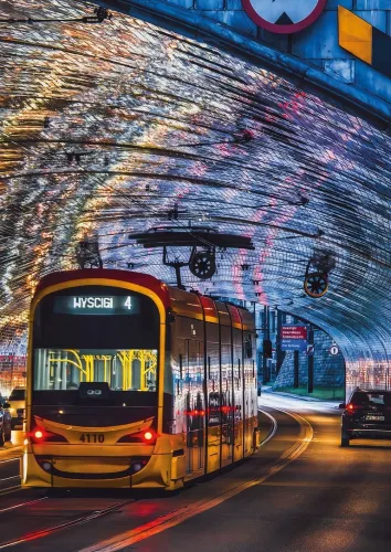 Tram in the W-Z Route Tunnel