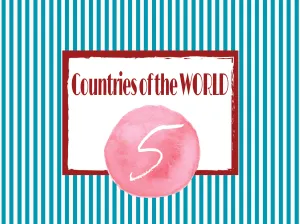 Countries of the World – Set of 5 Postcards