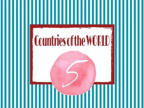 Countries of the World – Set of 5 Postcards