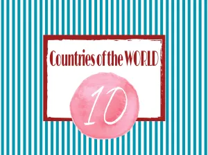 Countries of the World – Set of 10 Postcards