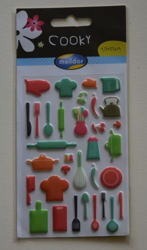 Naklejki: Przybory kuchenne 3D 02