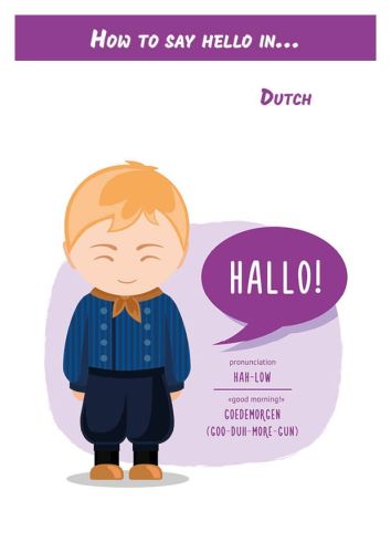 How to say hello in... Dutch