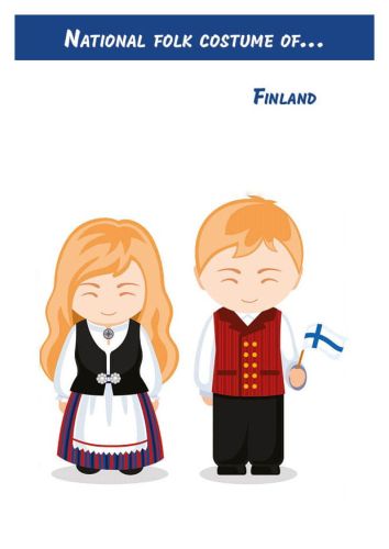 National folk costume of... Finland