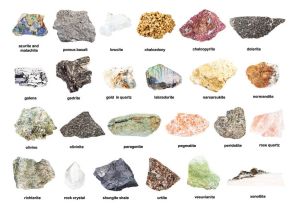 Collection of mineral stones